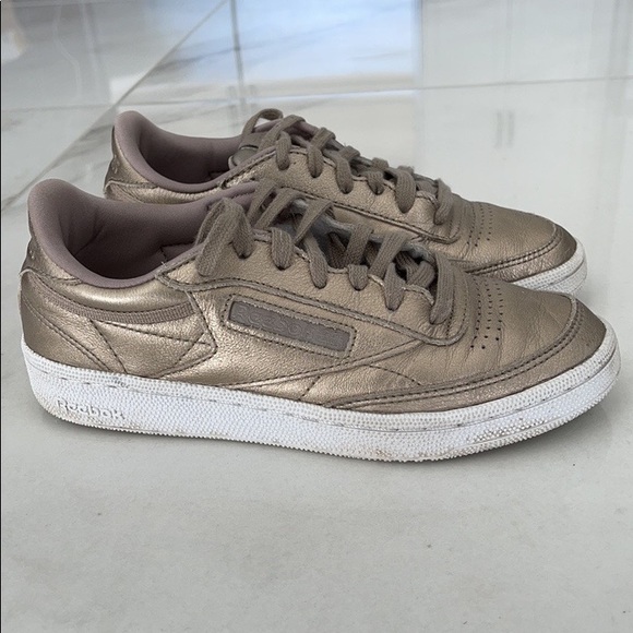 Reebok Club C 85 Lthr Pearl Metallic Sneaker - Picture 3 of 4